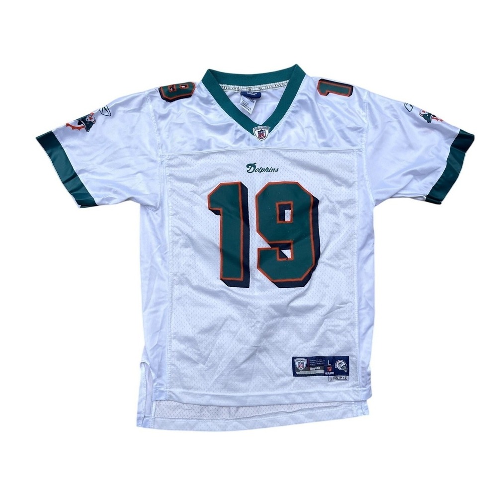 Reebok‎ Miami Dolphins Brandon Marshall #19 Football NFL Nike Jersey Youth Sz L
